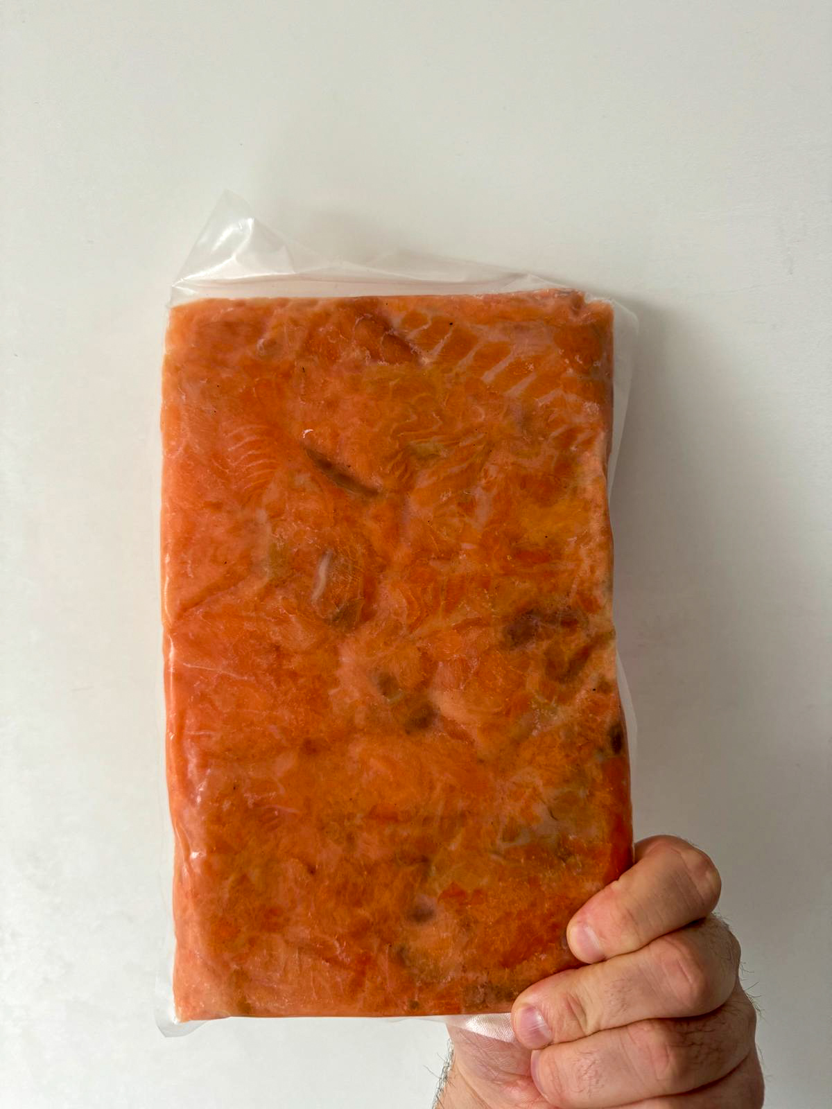 Graded smoked salmon trimmings